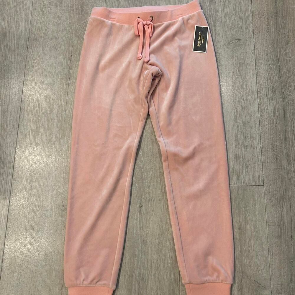 Juicy Couture black label pink velour sweatpants. Size small